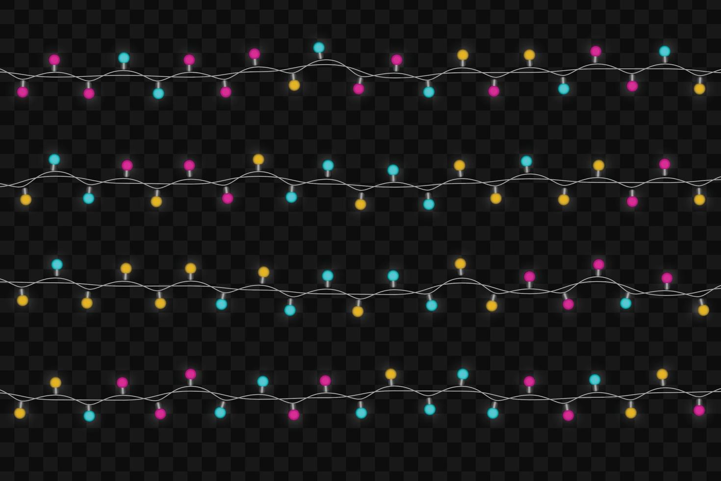 Christmas glowing lights vector