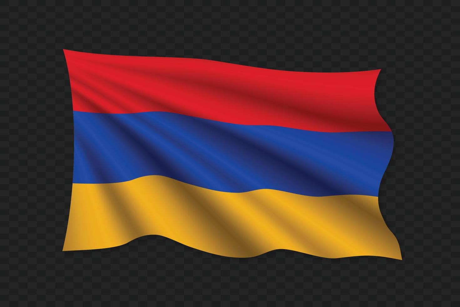 bandera ondeante 3d vector