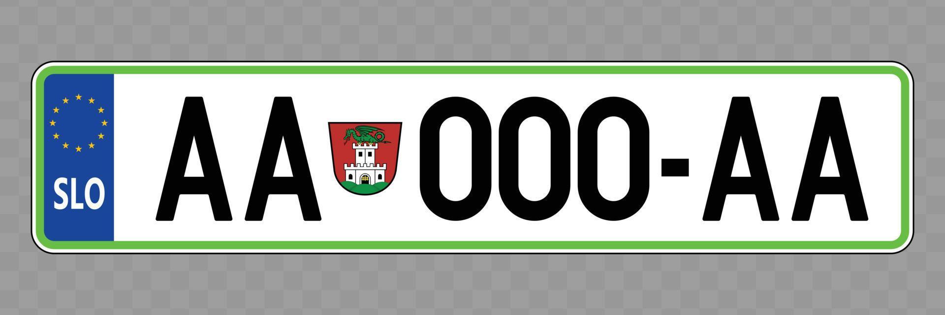 Vehicle number plate. vector