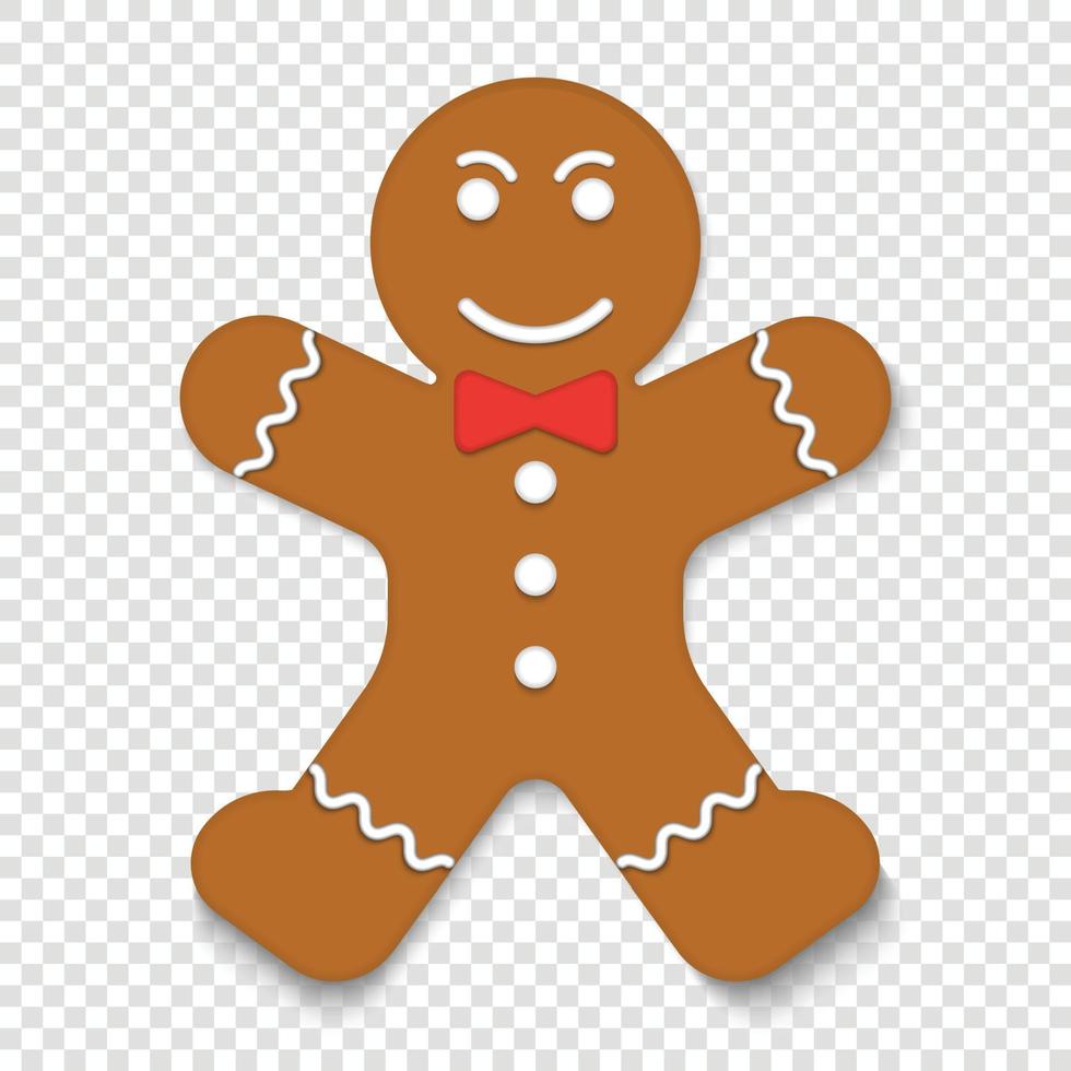 galleta de hombre de jengibre de navidad vector