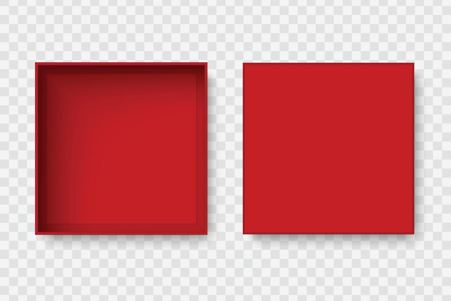 Top view open blank box vector