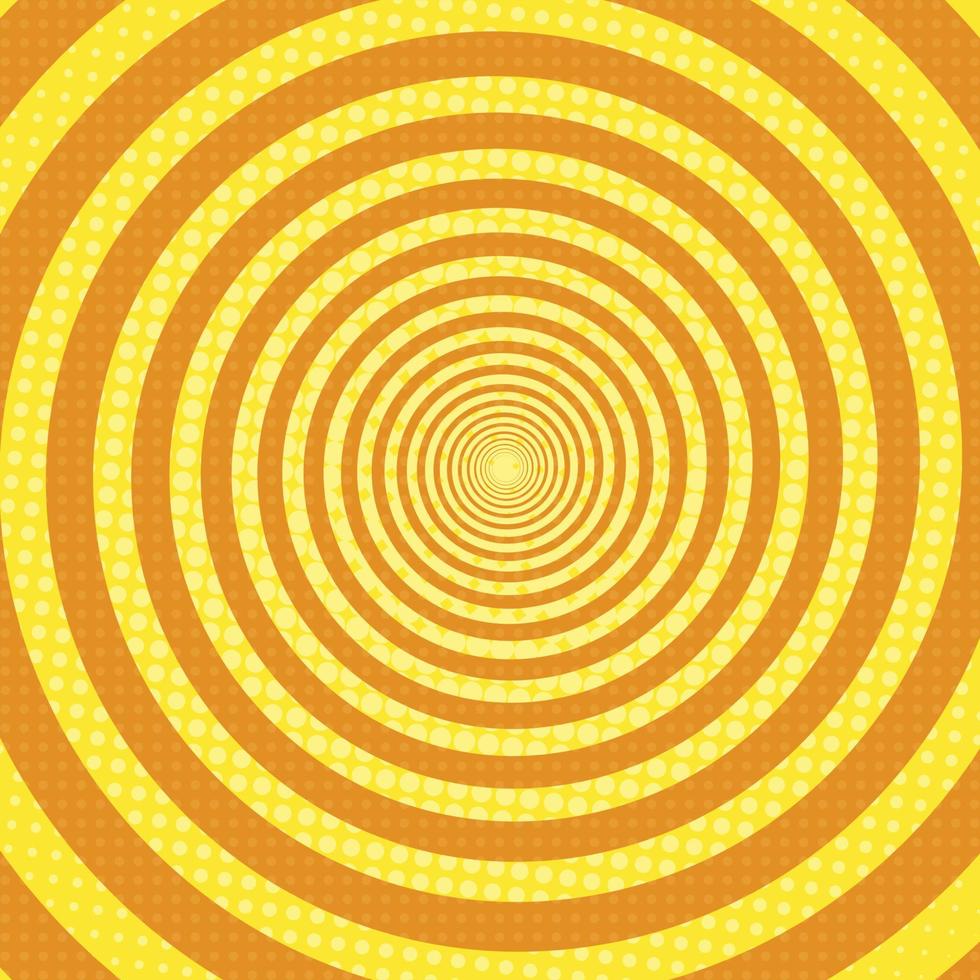 spiral rays pop art retro background vector