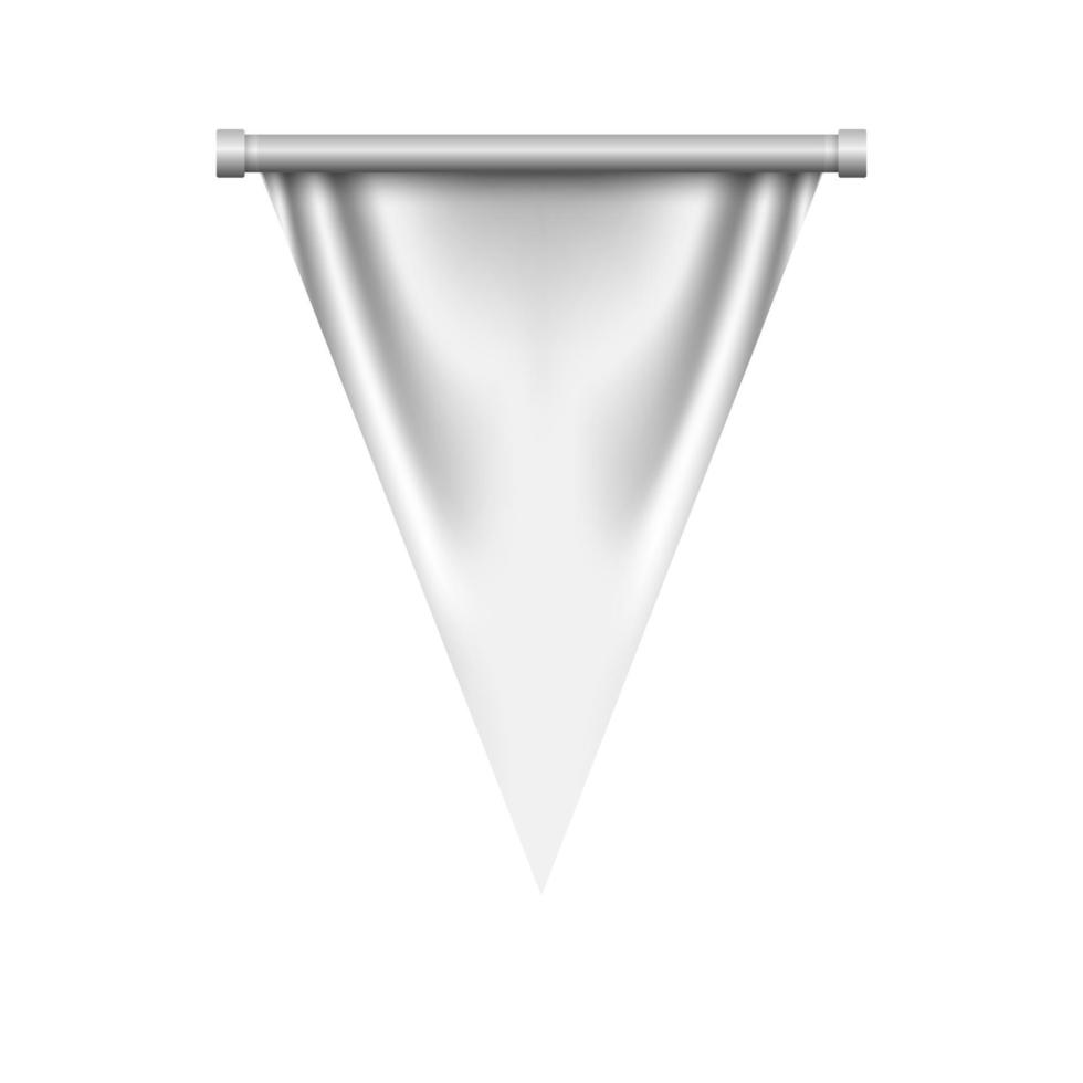 Empty 3D Pennant template . Vector illustration