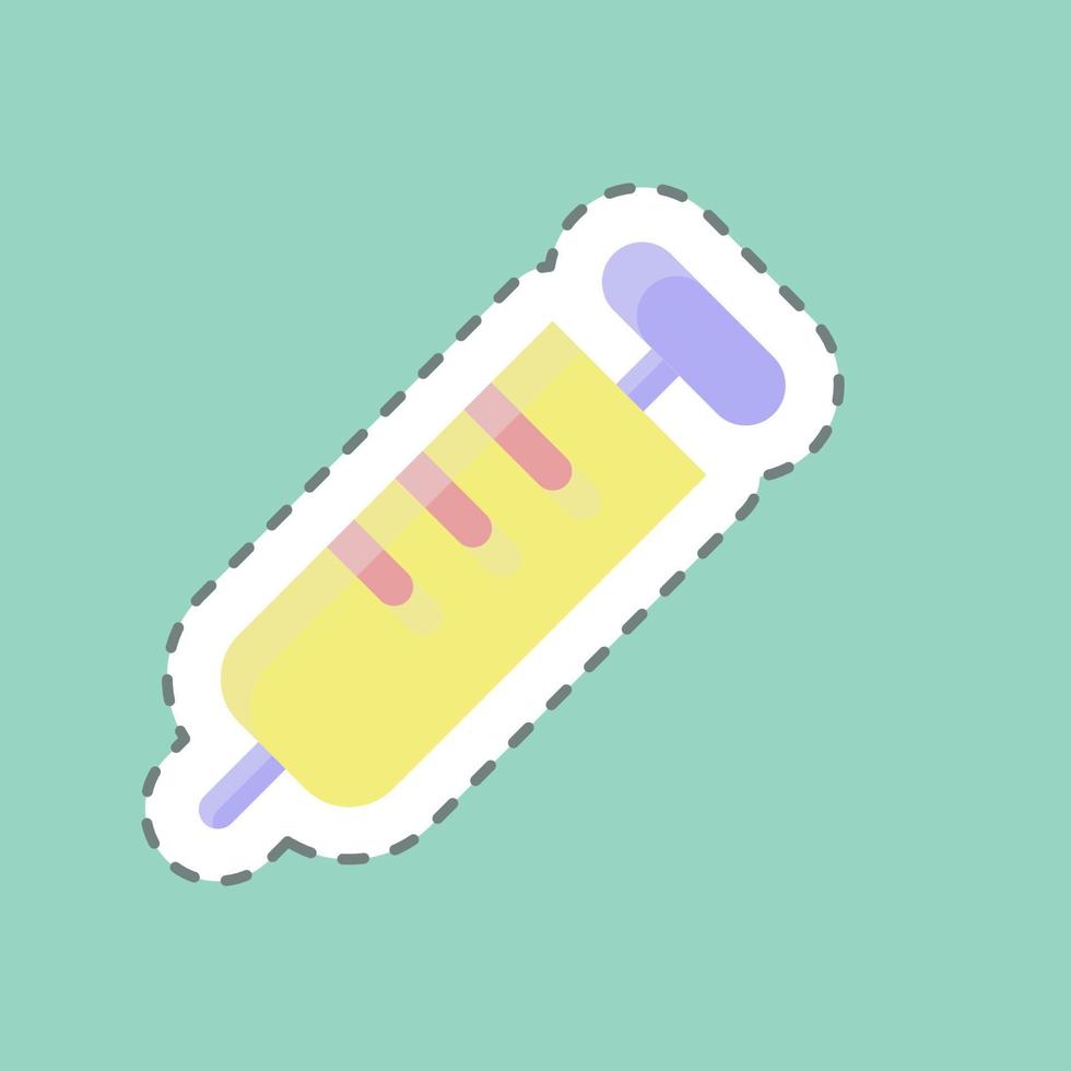 Sticker line cut Vaccination. suitable for education symbol. simple design editable. design template vector. simple illustration vector