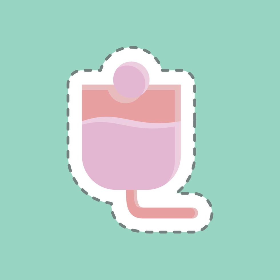 Sticker line cut Blood Bag. suitable for education symbol. simple design editable. design template vector. simple illustration vector