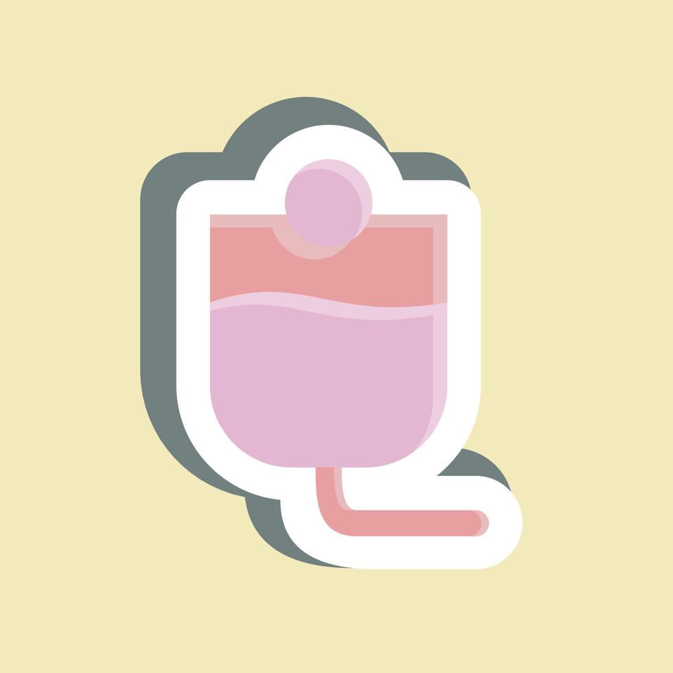 Sticker Blood Bag. suitable for education symbol. simple design editable. design template vector. simple illustration vector