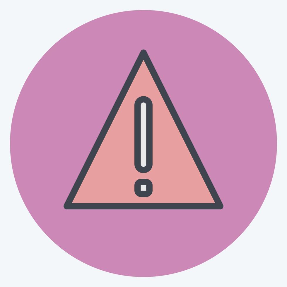 Icon Caution. suitable for Security symbol. color mate style. simple design editable. design template vector. simple illustration vector
