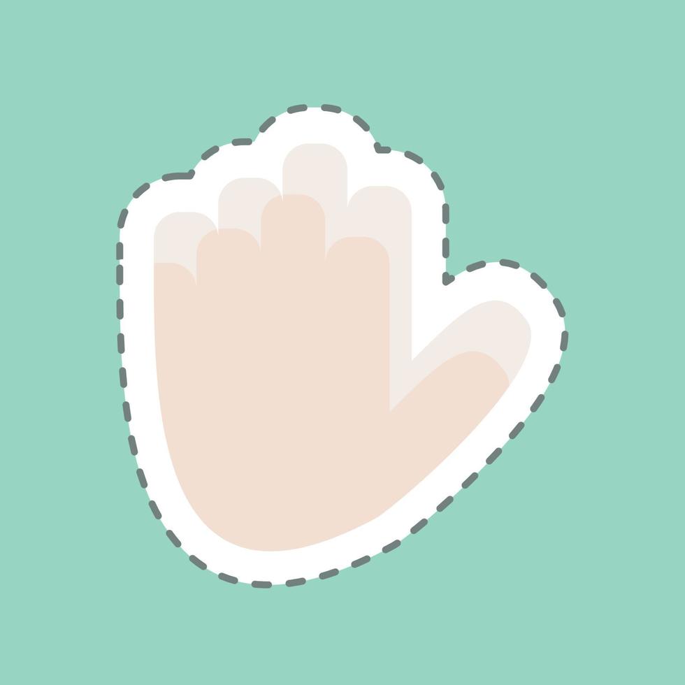 Sticker line cut Stop. suitable for Security symbol. simple design editable. design template vector. simple illustration vector