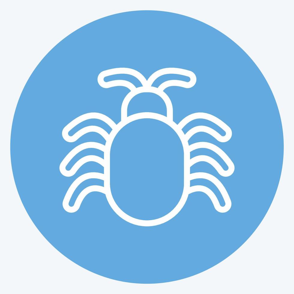 Icon Software Bug. suitable for Security symbol. blue eyes style. simple design editable. design template vector. simple illustration vector