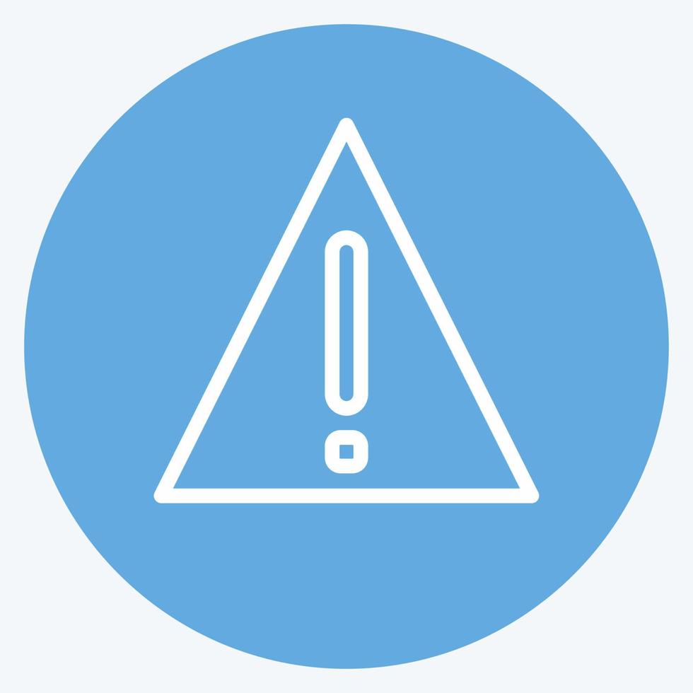 Icon Caution. suitable for Security symbol. blue eyes style. simple design editable. design template vector. simple illustration vector