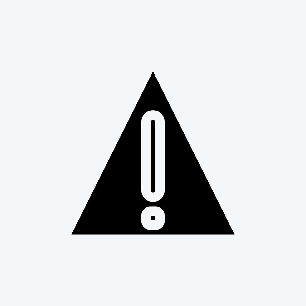 Icon Caution. suitable for Security symbol. glyph style. simple design editable. design template vector. simple illustration vector