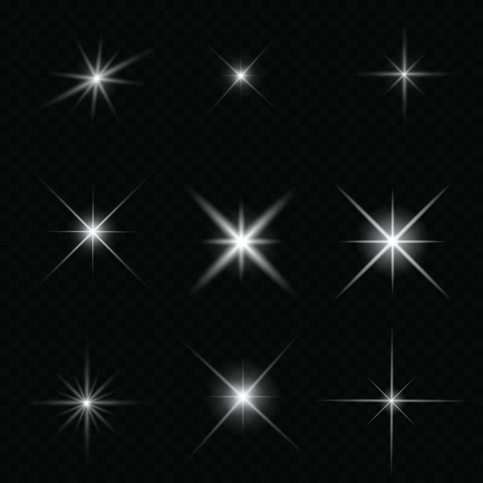 glare star sparkling vector