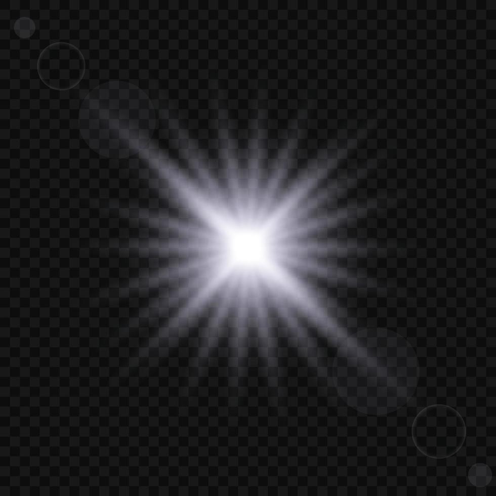 Glowing light effect isolated vector