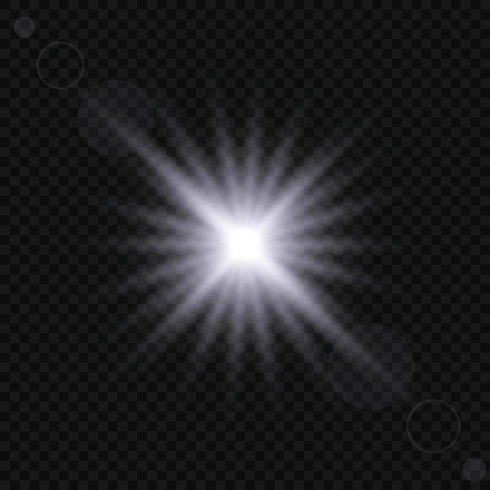 efecto de luz brillante aislado vector