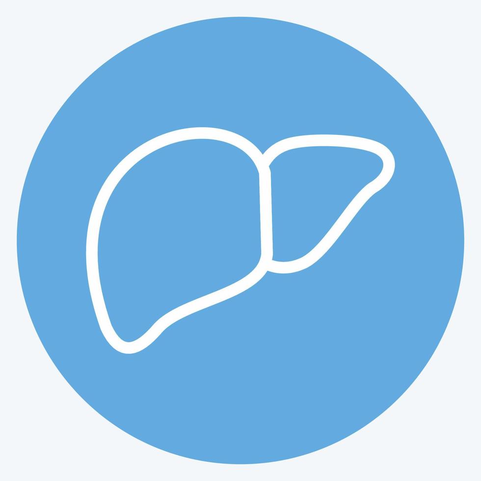 Icon Liver. suitable for education symbol. blue eyes style. simple design editable. design template vector. simple illustration vector