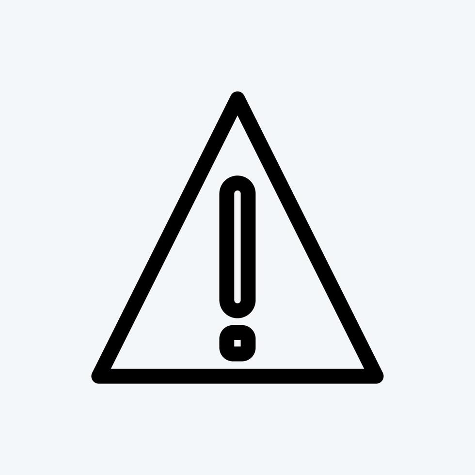 Icon Caution. suitable for Security symbol. line style. simple design editable. design template vector. simple illustration vector