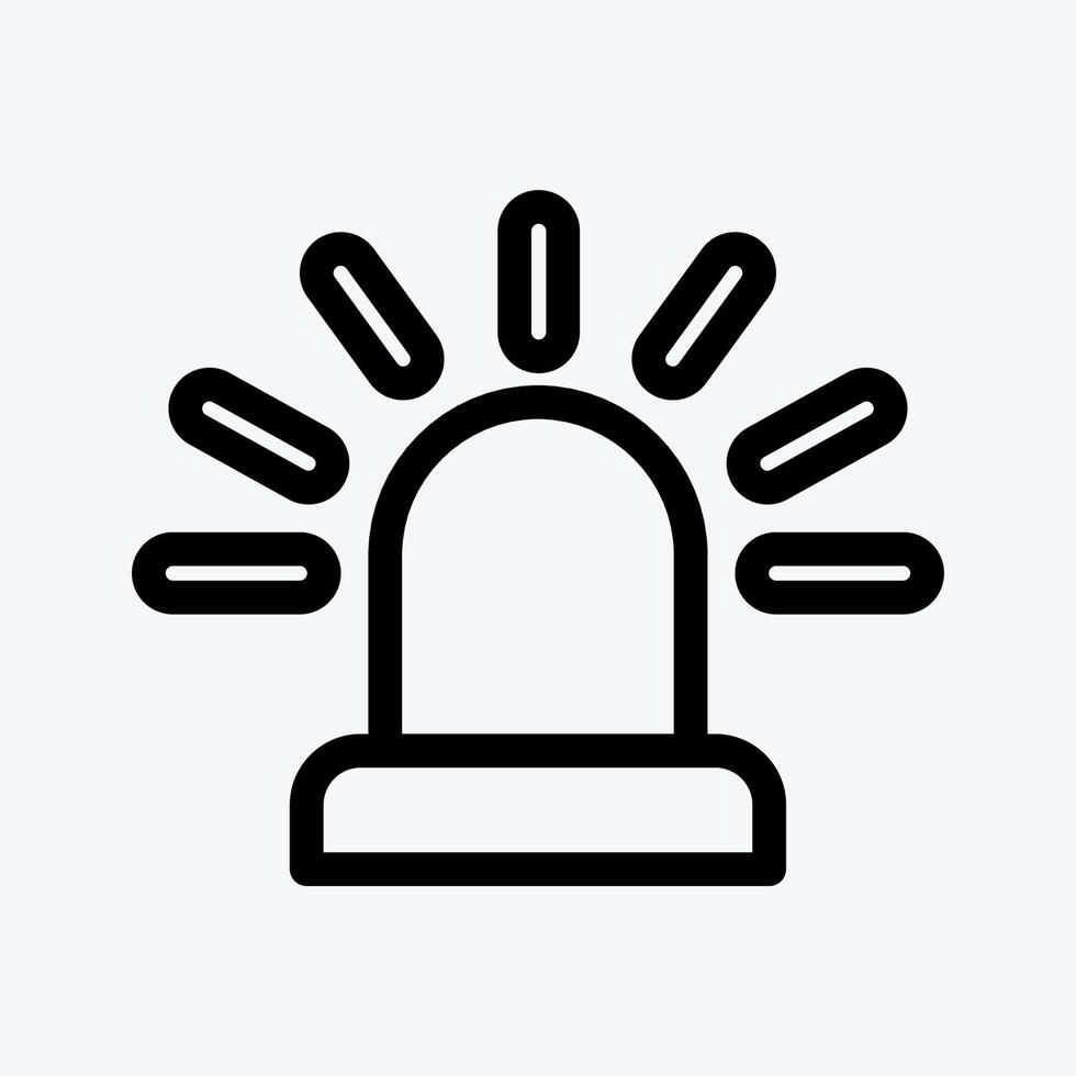 Icon Alert. suitable for Security symbol. line style. simple design editable. design template vector. simple illustration vector