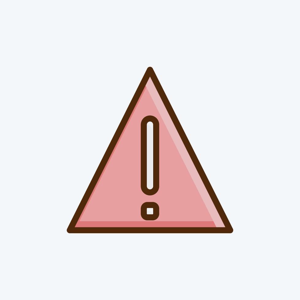 Icon Caution. suitable for Security symbol. flat style. simple design editable. design template vector. simple illustration vector