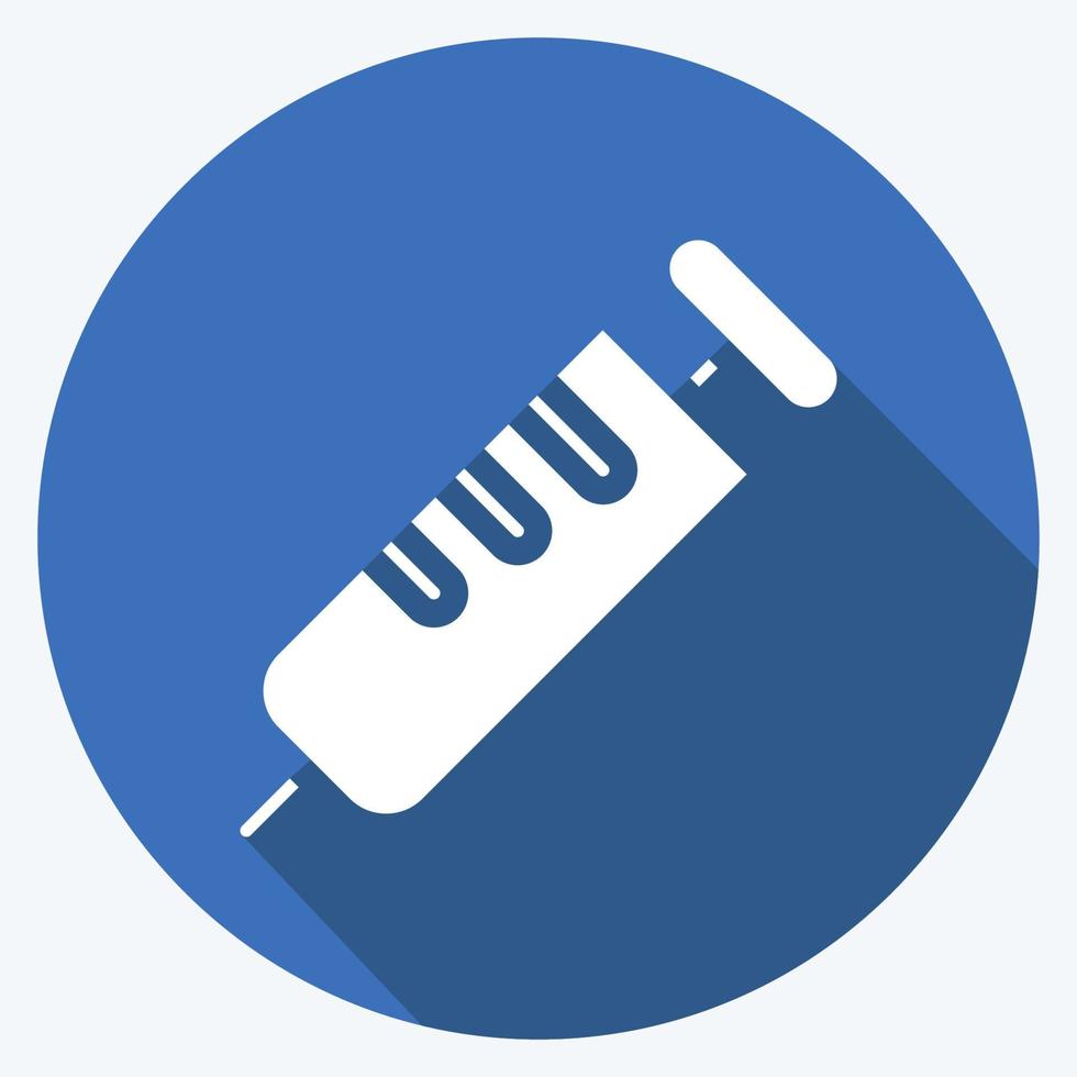 Icon Vaccination. suitable for education symbol. long shadow style. simple design editable. design template vector. simple illustration vector