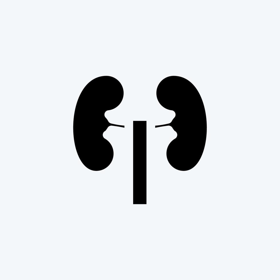 Icon Kidney. suitable for education symbol. glyph style. simple design editable. design template vector. simple illustration vector