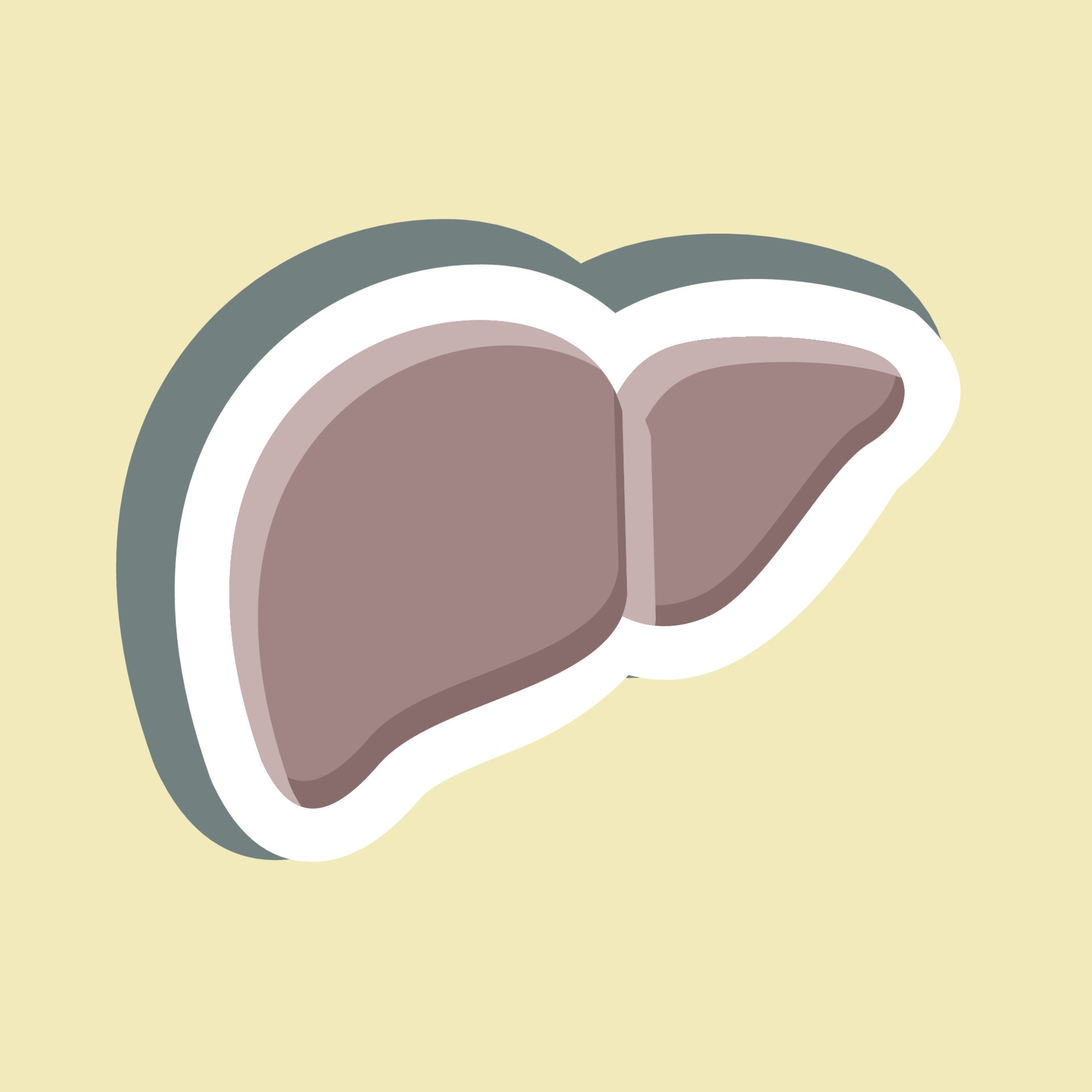 Sticker Liver. suitable for education symbol. simple design editable. design template vector