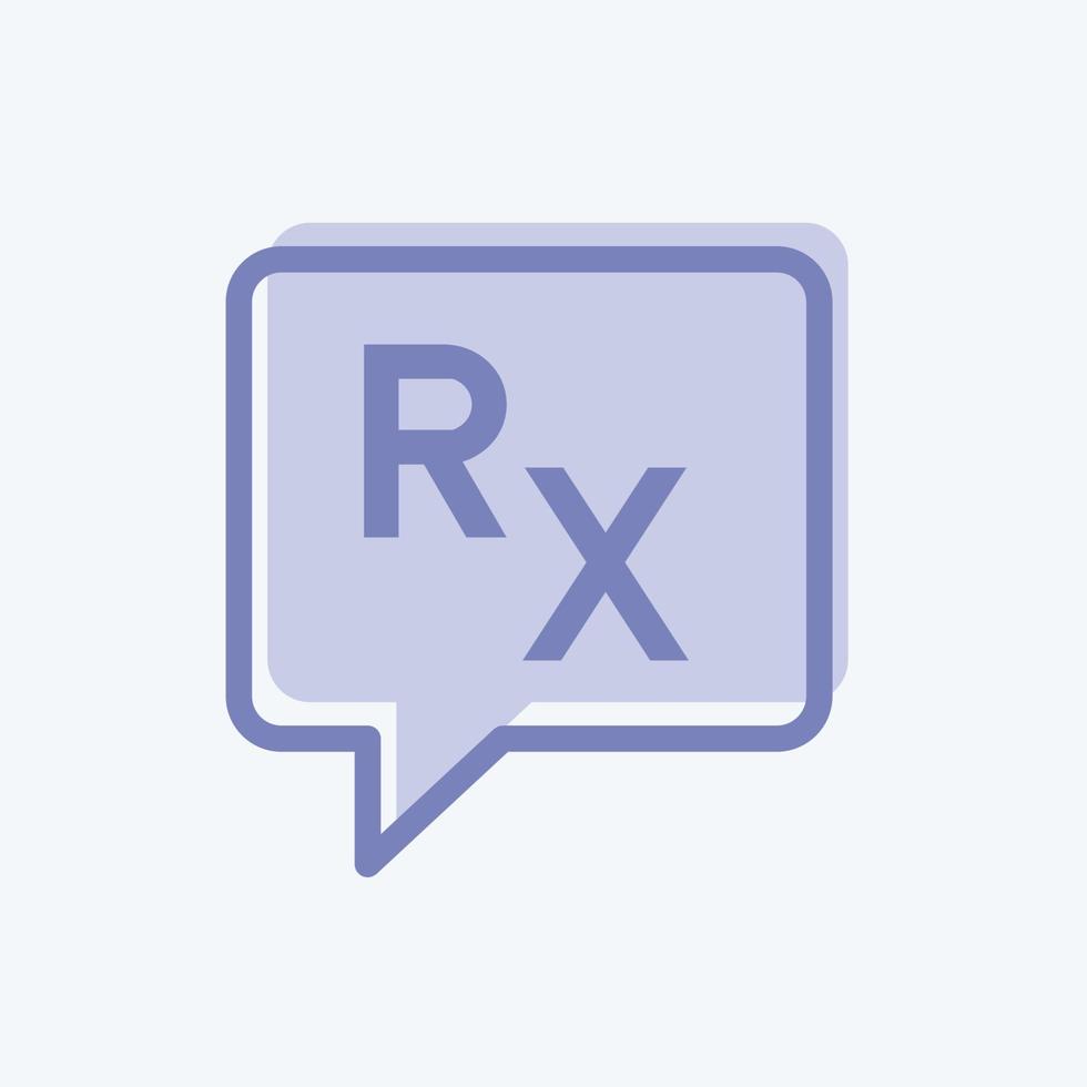 Icon Prescription. suitable for education symbol. two tone style. simple design editable. design template vector. simple illustration vector