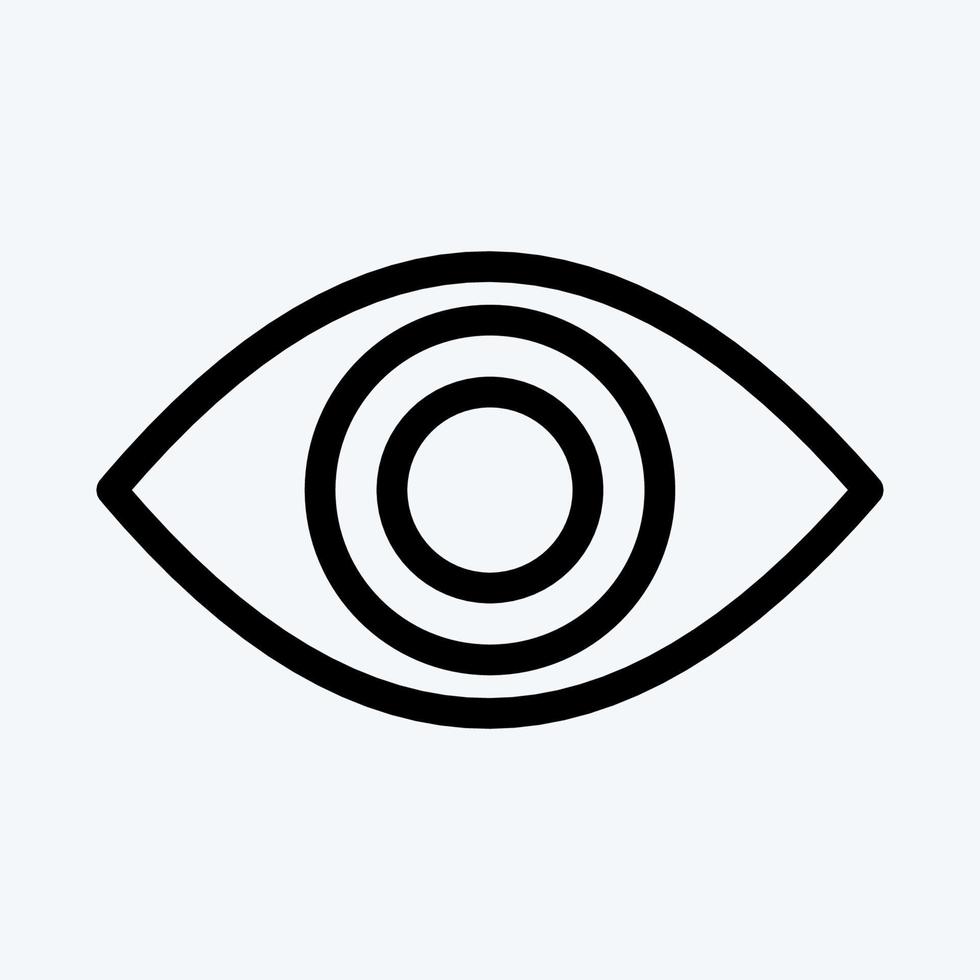 Icon Visible. suitable for Security symbol. line style. simple design editable. design template vector. simple illustration vector