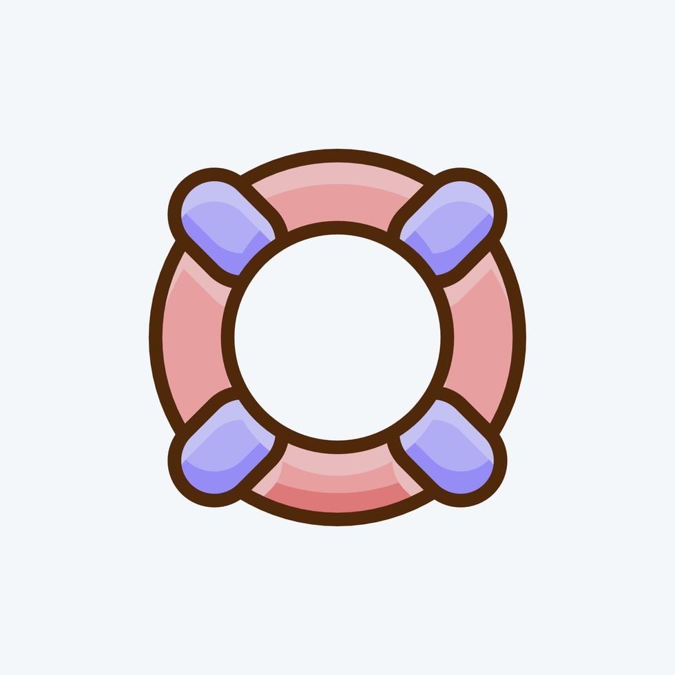Icon Lifesaver. suitable for Security symbol. flat style. simple design editable. design template vector. simple illustration vector