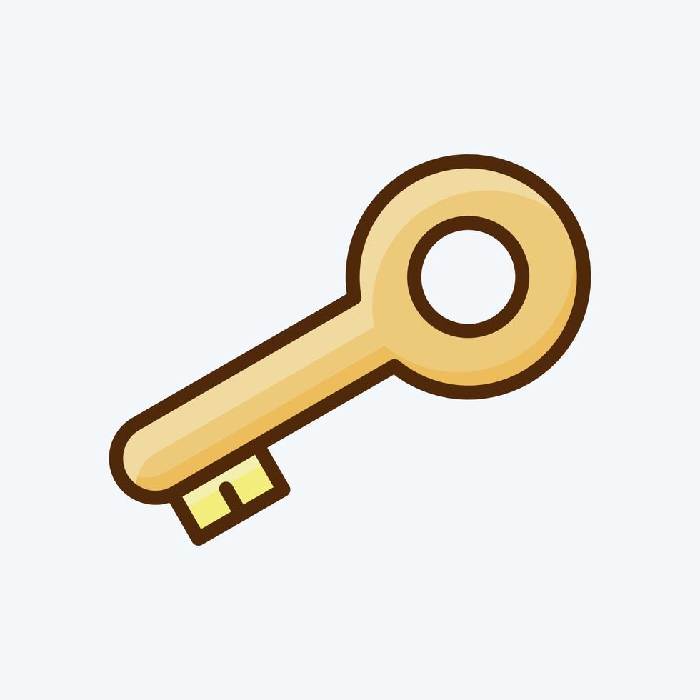 Icon Access Key. suitable for Security symbol. flat style. simple design editable. design template vector. simple illustration vector