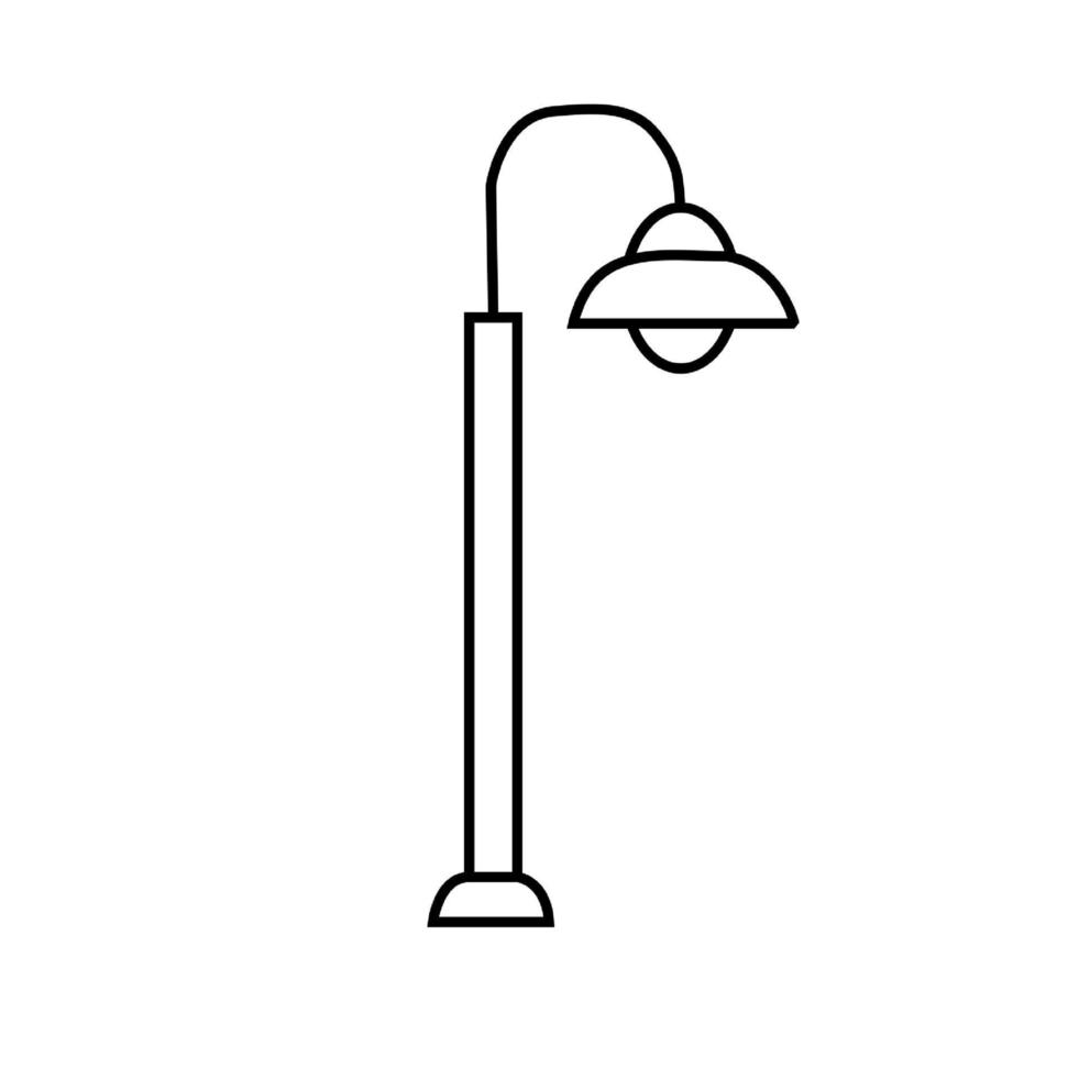 iconos, logos y vectores, siluetas de luces de jardín sobre un fondo blanco. vector