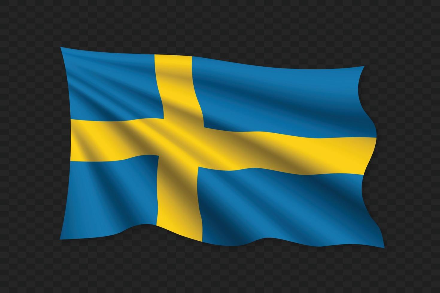 3D Waving Flag vector