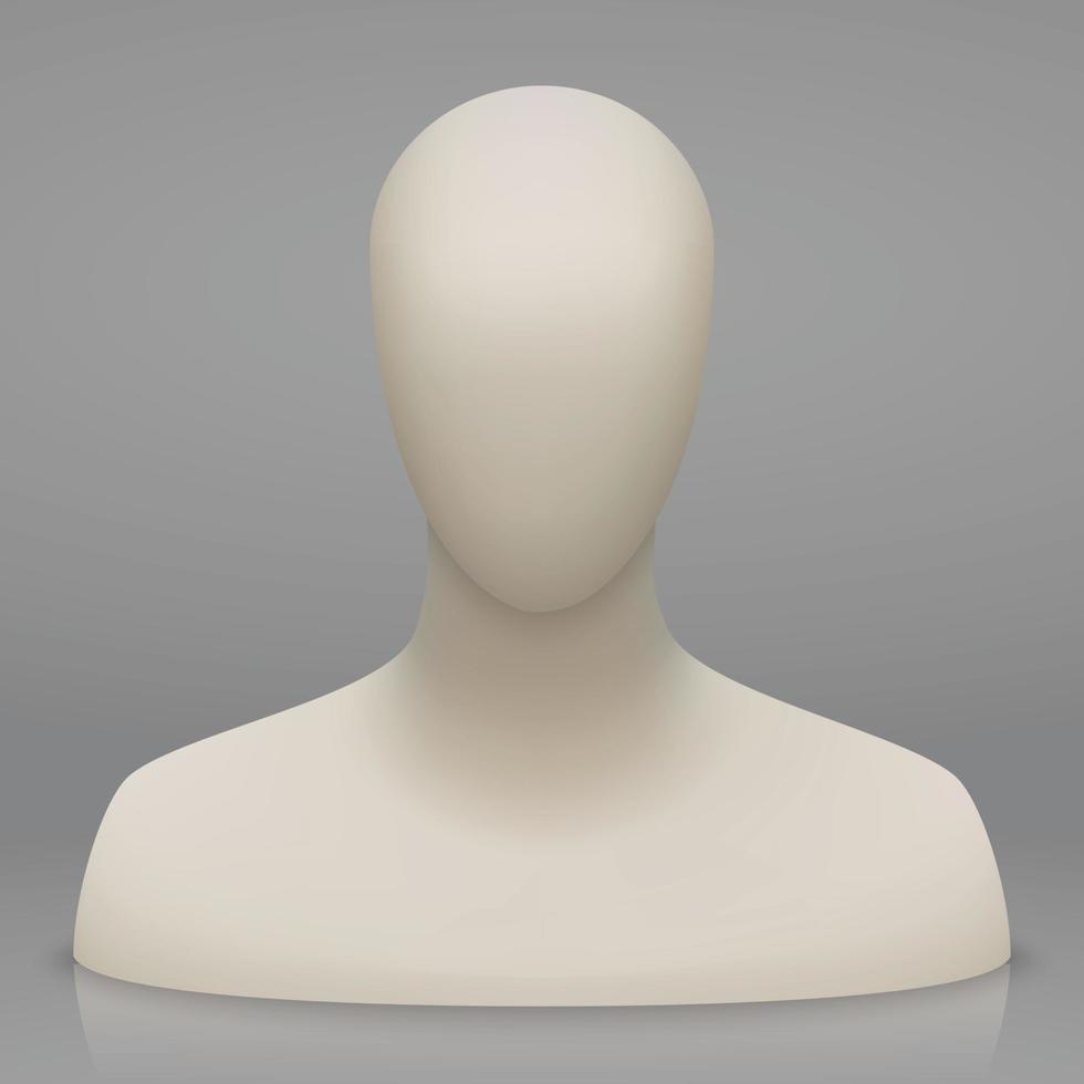 mannequin bust and head vector