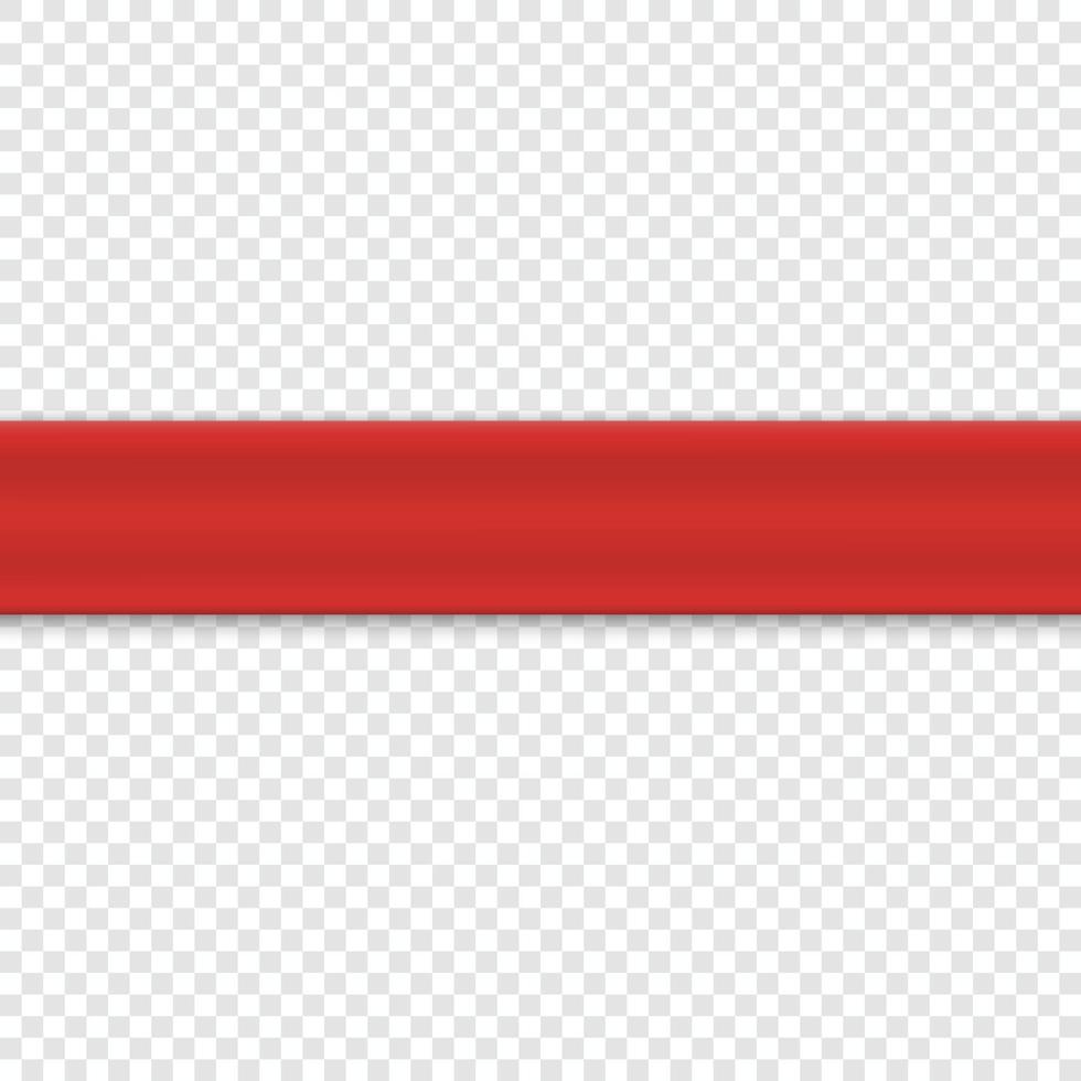 Realistic red ribbon isolated vector