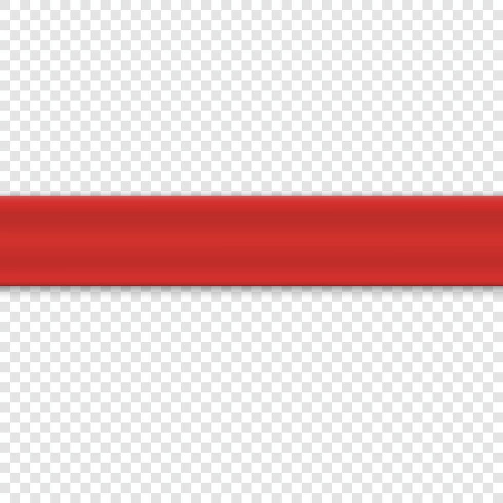 Realistic red ribbon isolated vector