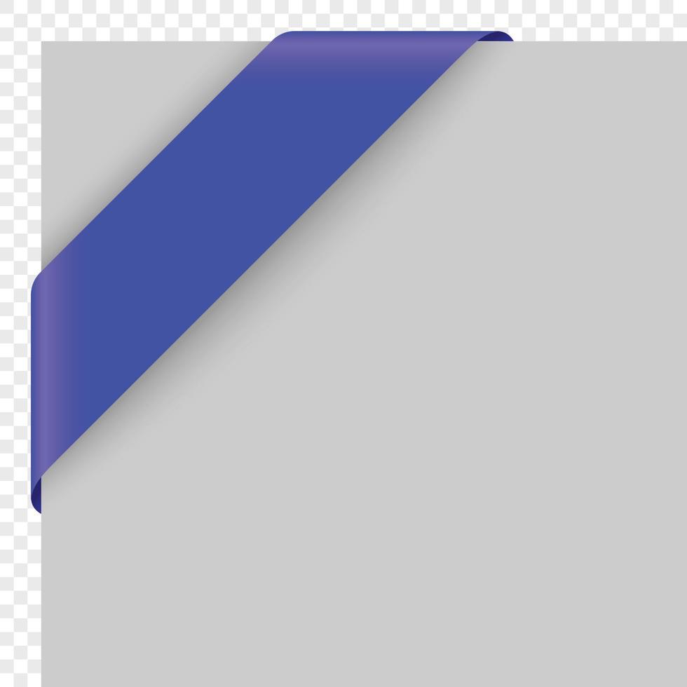 Corner ribbon or banner on white background. vector
