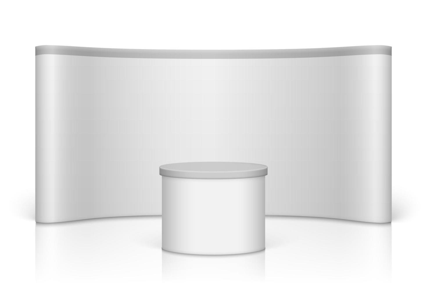 White blank trade show booth vector