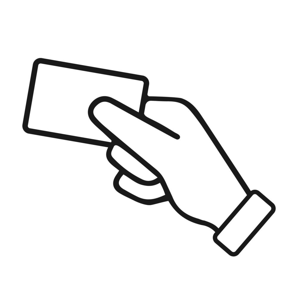 Hand with Credit card vector