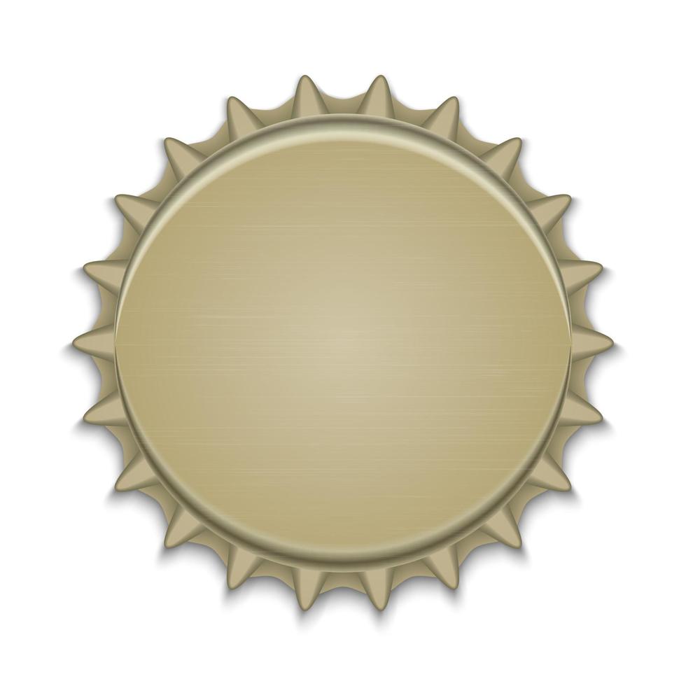 Metallic bottle cap vector