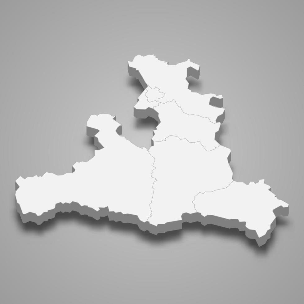 mapa 3d estado de austria vector