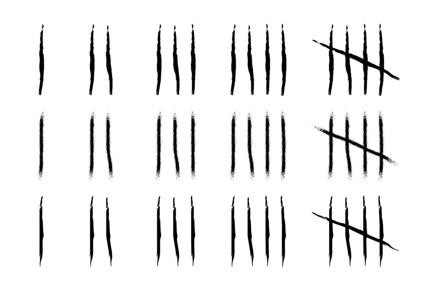 Hand drawn Tally marks vector