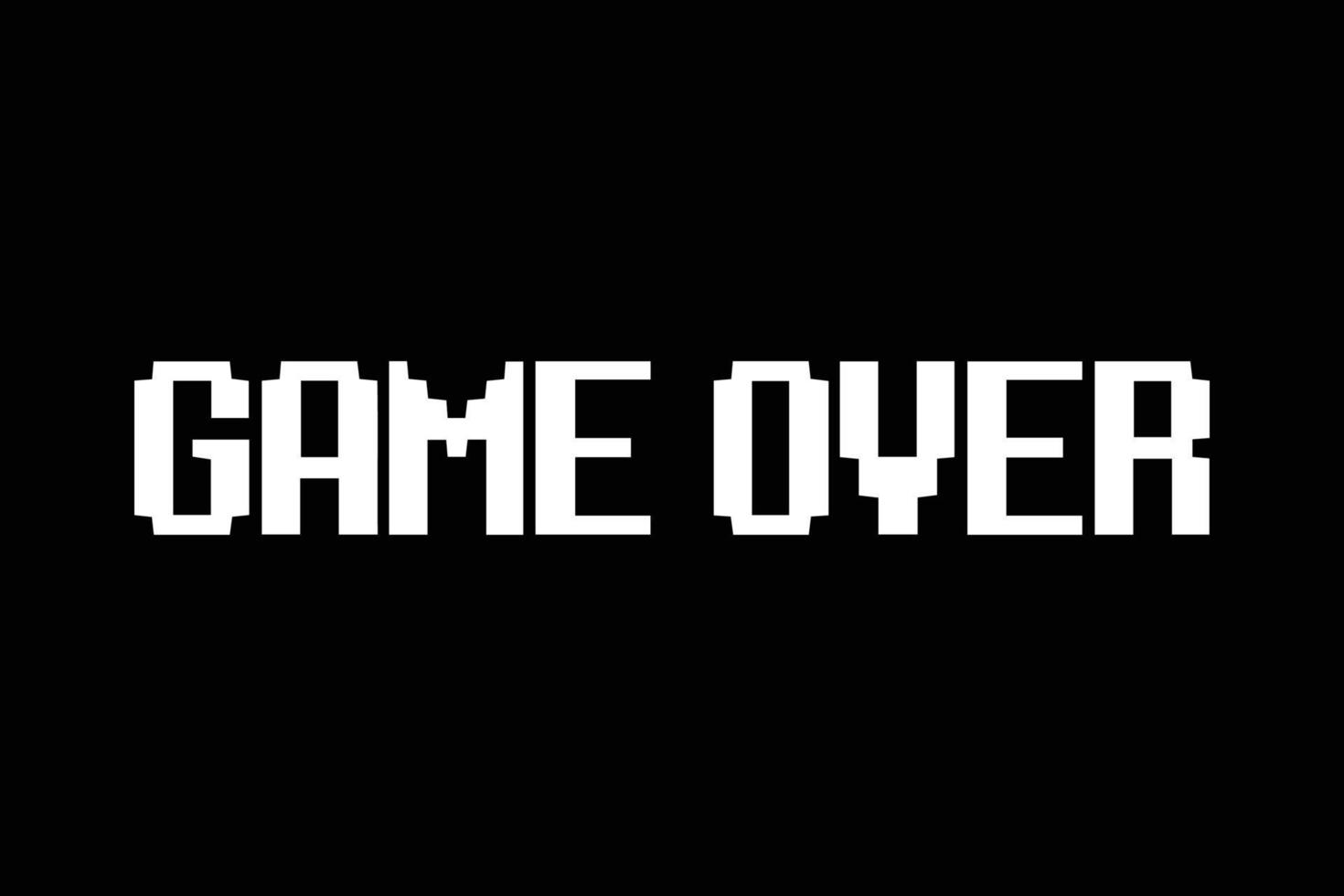 game over pixel background vector