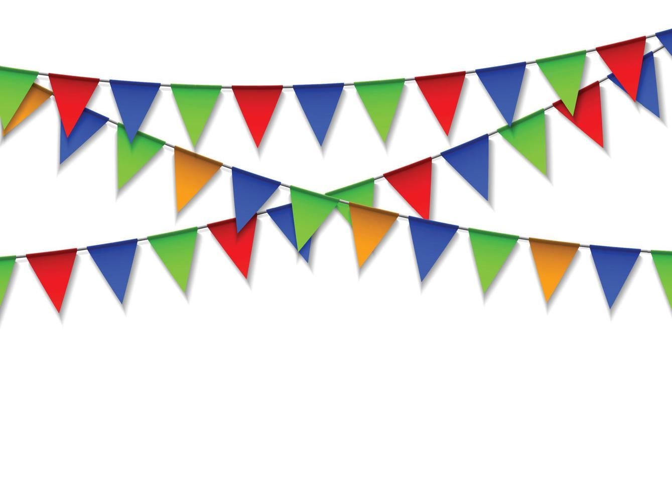 Garland with colorful pennants vector