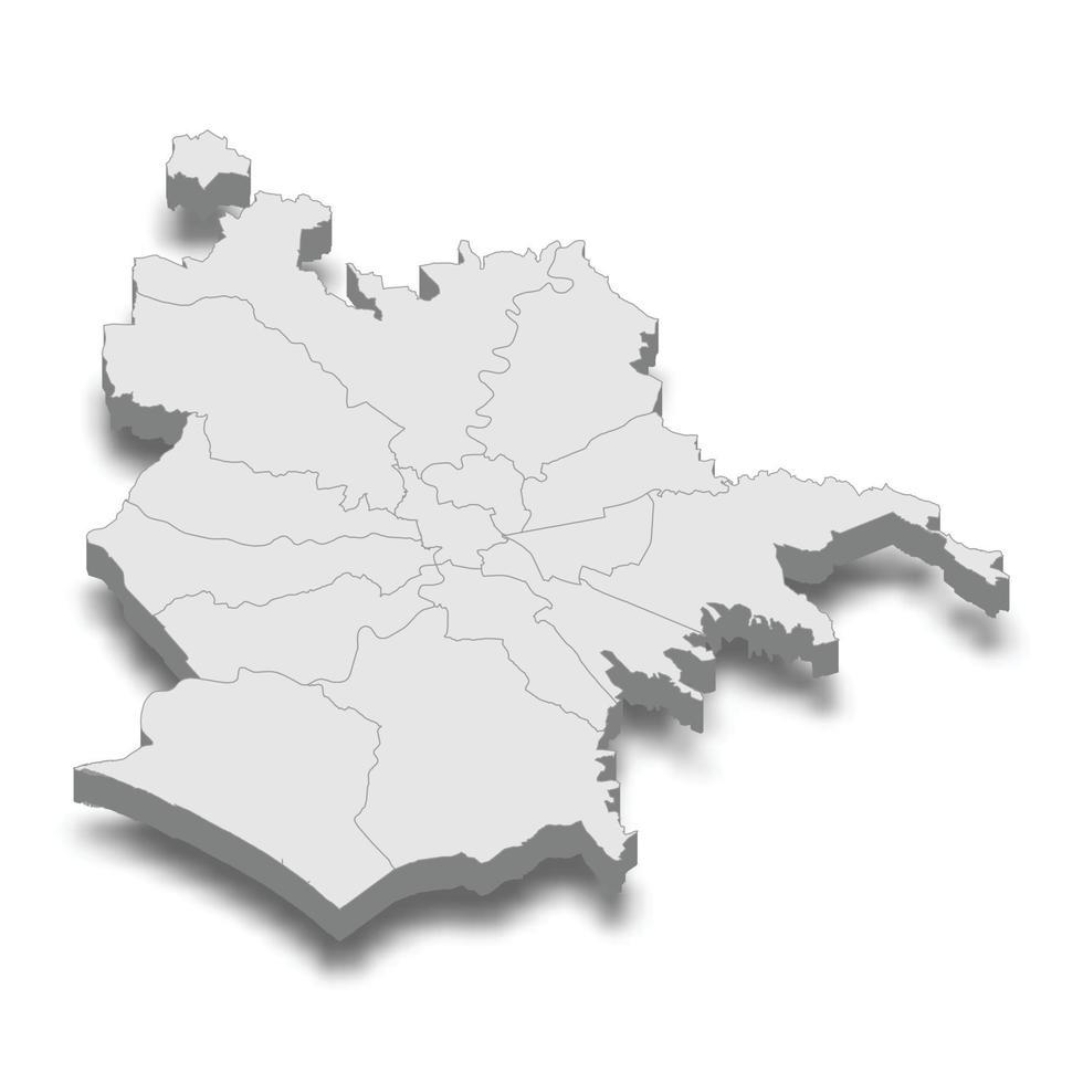 El mapa isométrico 3d de la ciudad de roma es una capital de italia vector