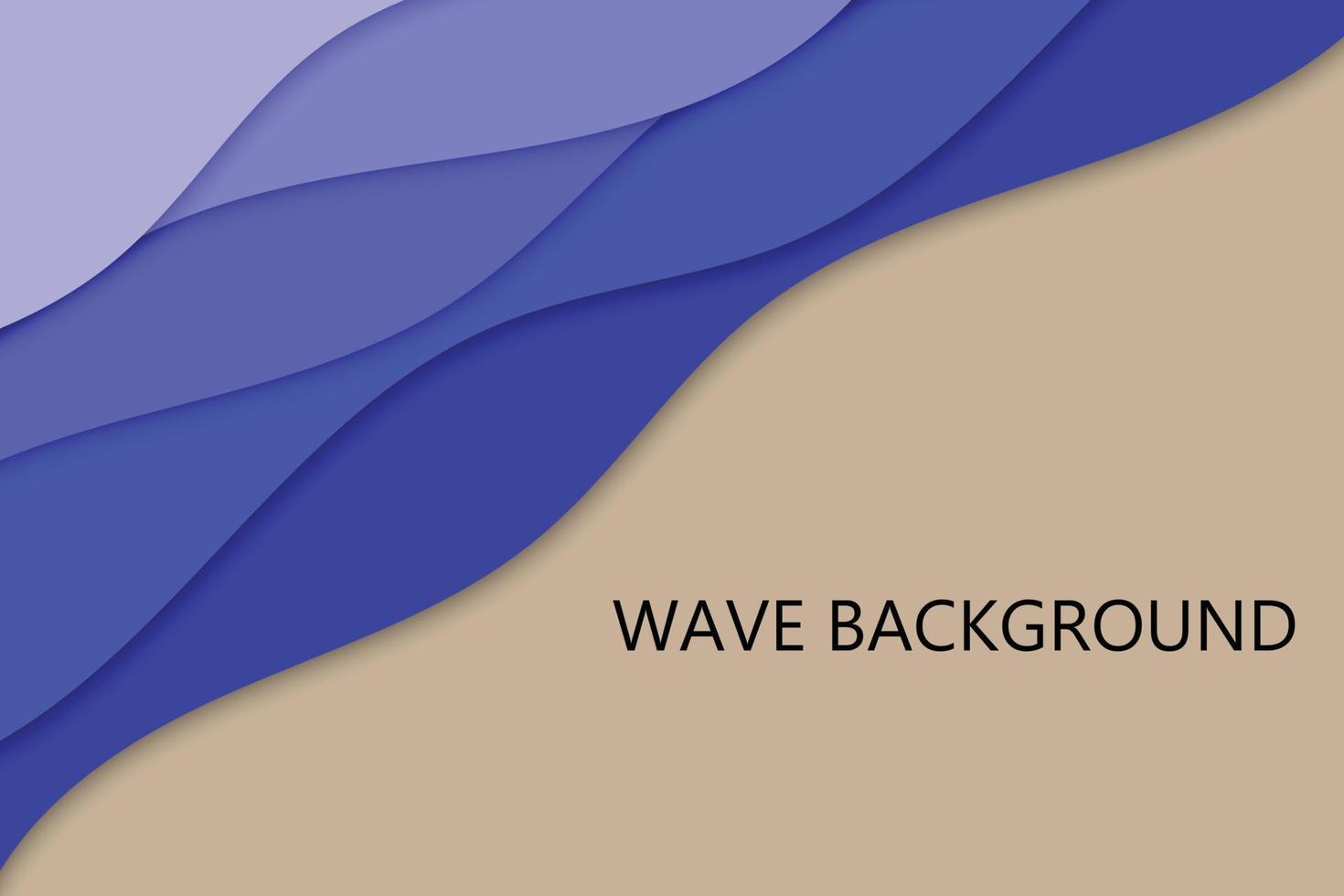 Cut paper wave background vector