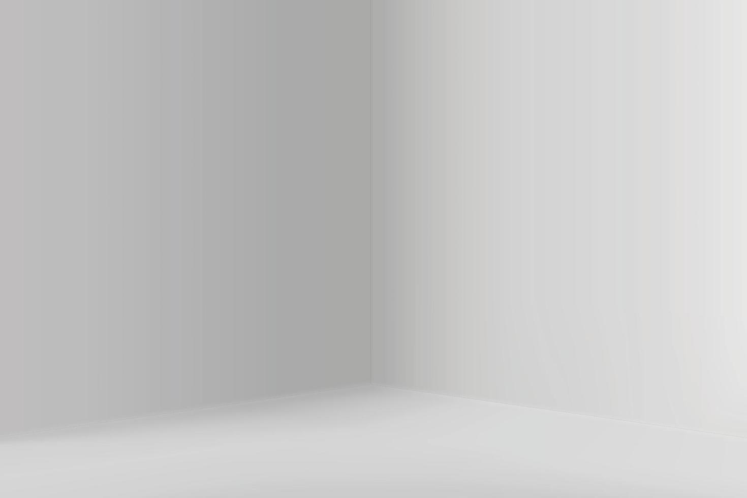 Empty show room with square corner vector