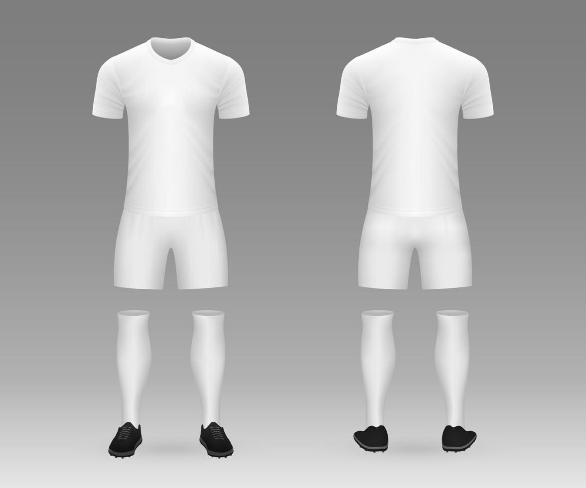 kit de fútbol de plantilla realista 3d vector