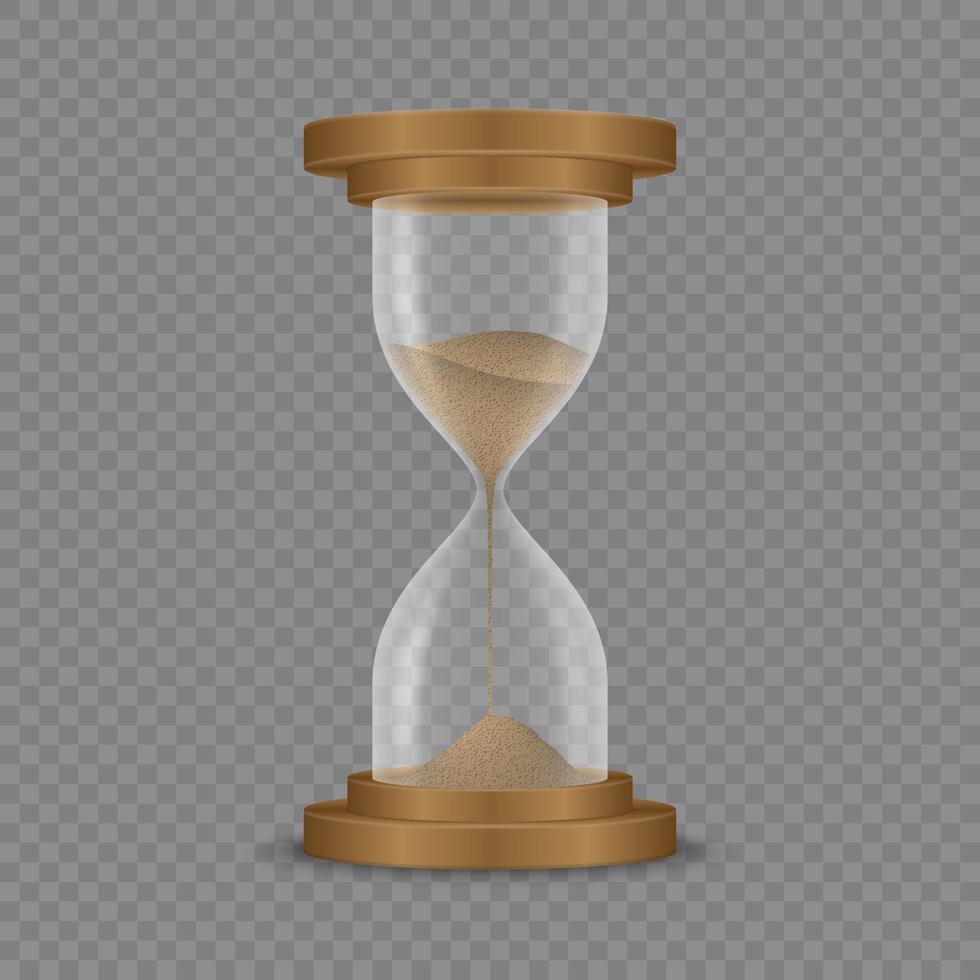 Sand hourglass clock vector
