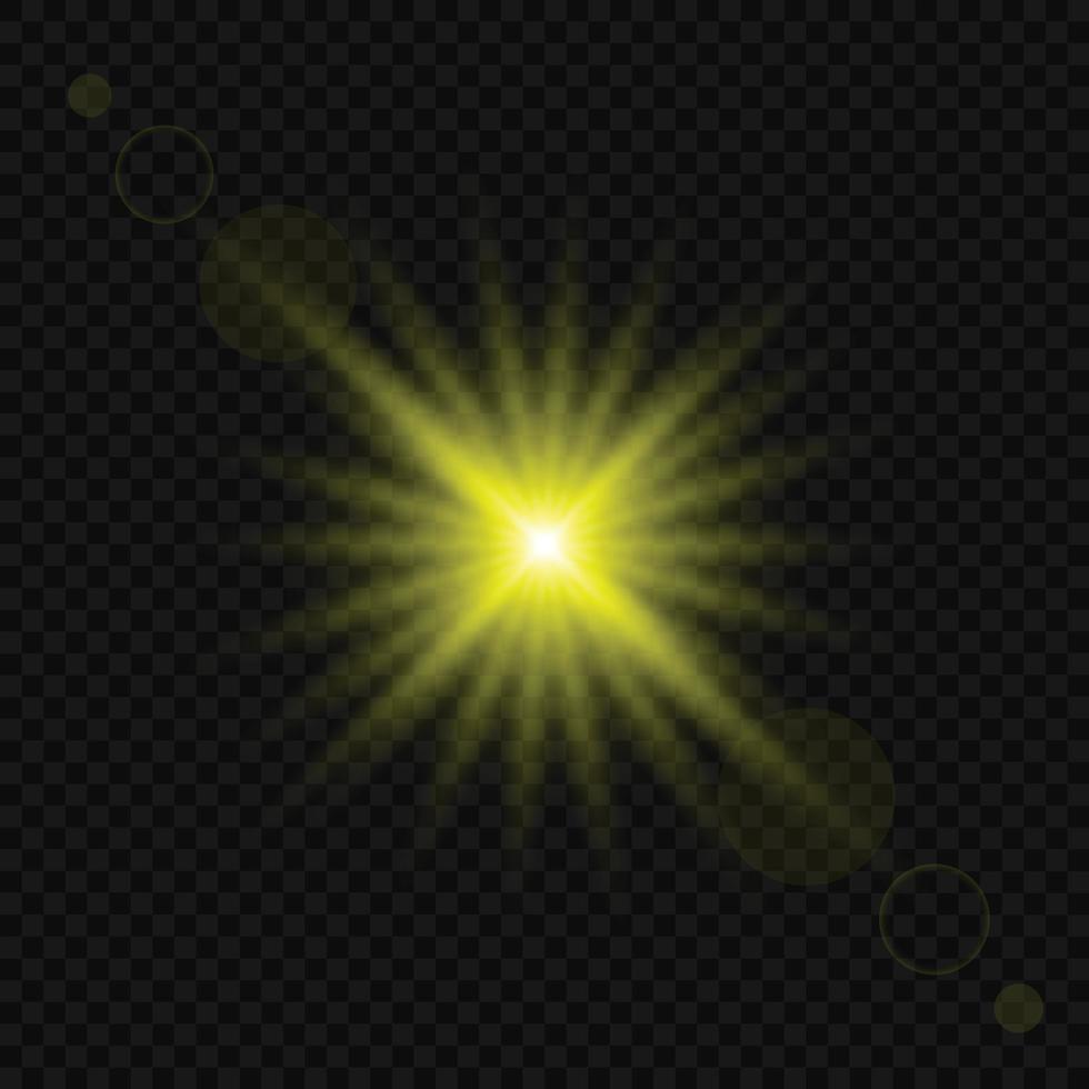 Glowing light effect isolated vector