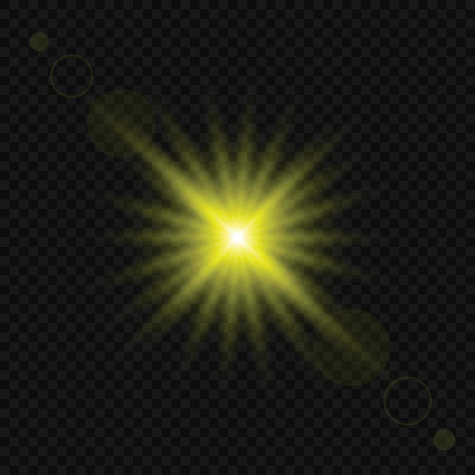 efecto de luz brillante aislado vector