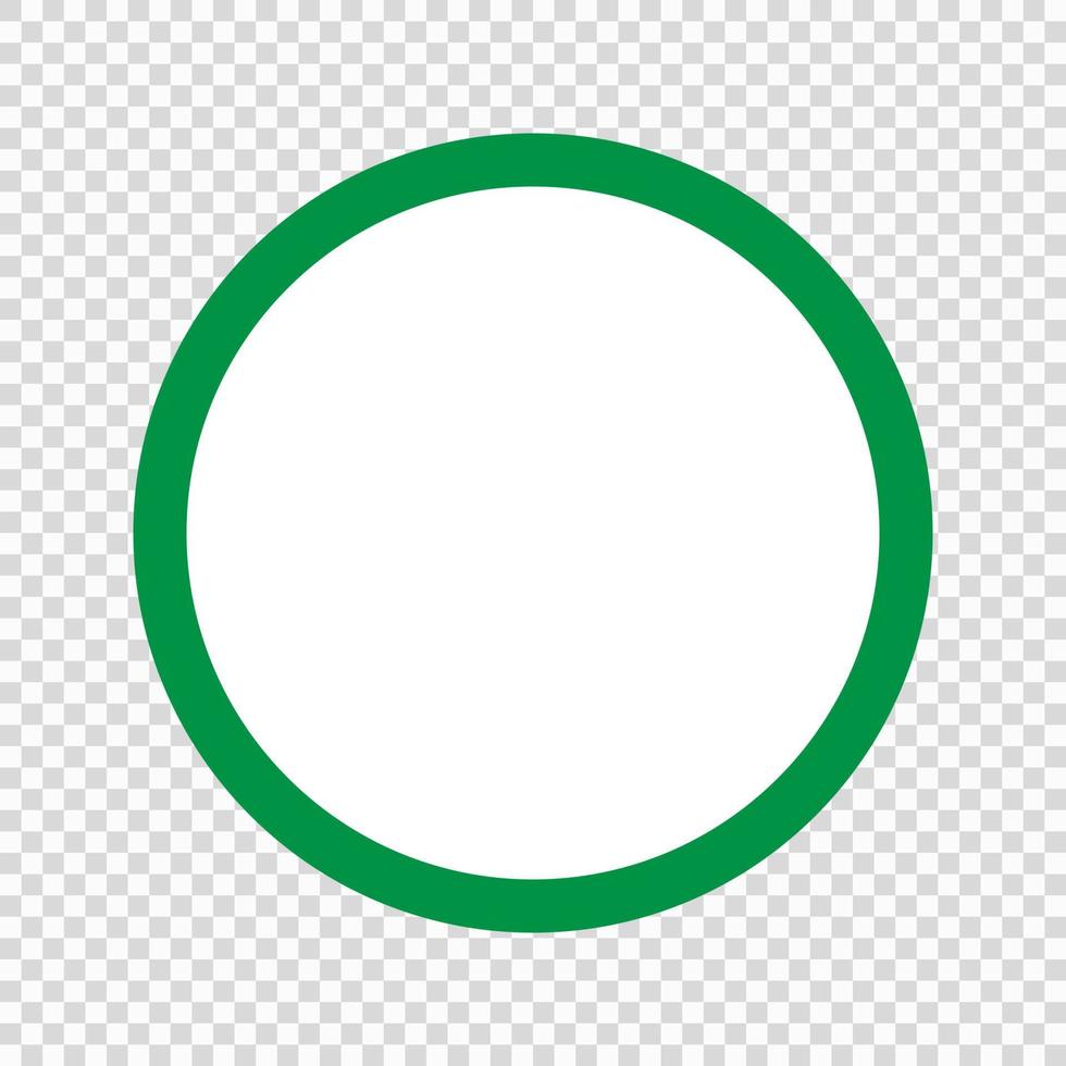 Green circle icon . Vector illustration